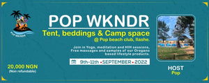 Popwkndr Tents, Beddings & Camp space(Weekend stay)