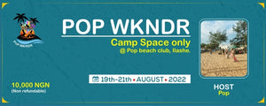 Popwkndr Camp space only (weekend stay)
